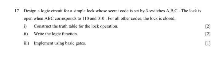 X=AD+(A+B+C) ii) Using K-Map deduce the value of each function D and
