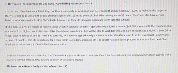  3. How much life insurance do you need? Calculating resources- Part
