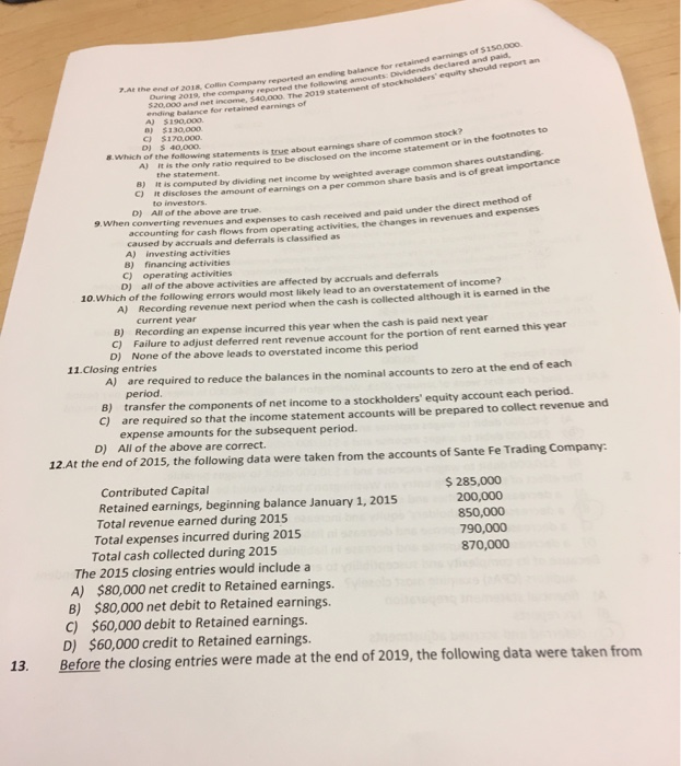  please answer all the question on the paper and I will