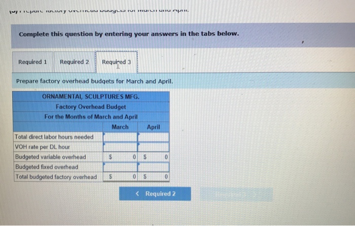 at a cost of $3 per pound and 0.4 direct labor hours