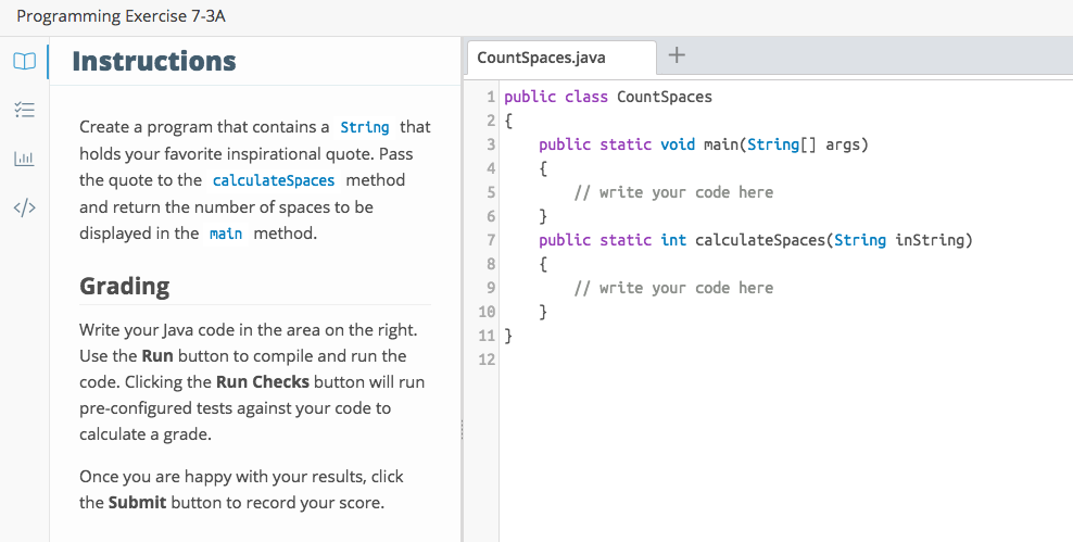 Create a program that contains a String that holds your favorite inspirational