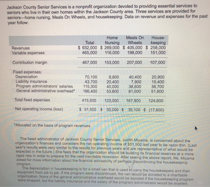  Please help ASAP Jackson County Senior Services is a nonprofit organization