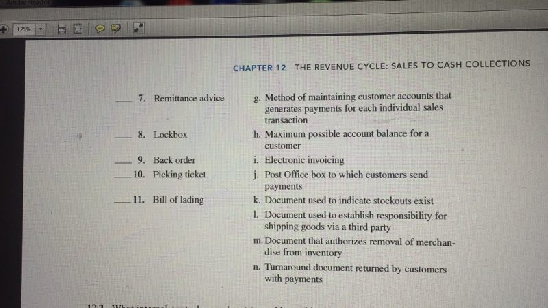 left column with its definition in the right column. 1. CRM system
