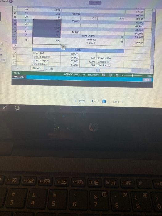 a bank reconciliation - Excel FORMULAS DATA REVIEW FILE HOME INSERT PAGE