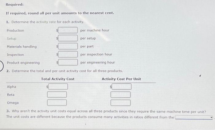 cntical activibes of the organization as follows: The activity bases identified for
