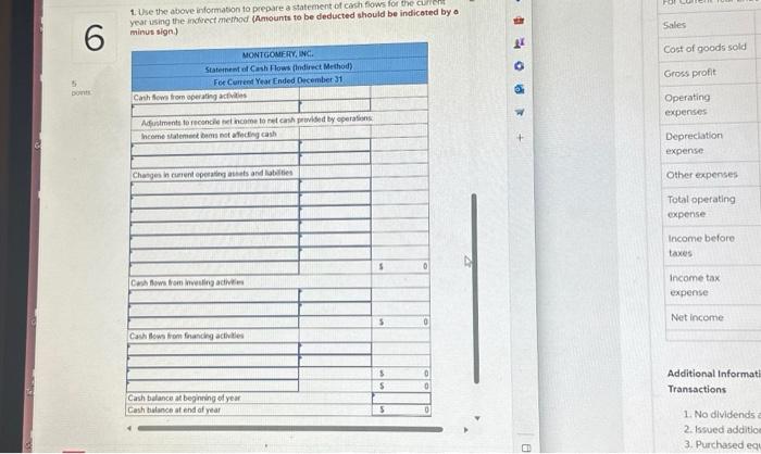 paid. b. Issued additional stock for $16.500cash. c. Purchased equipment for cash,