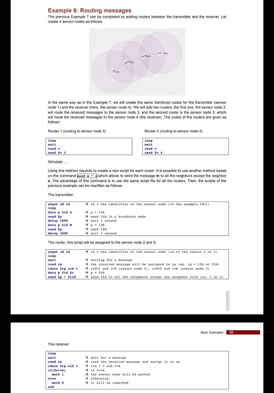  Example 8: Routing messages The previous Example 7 can be completed
