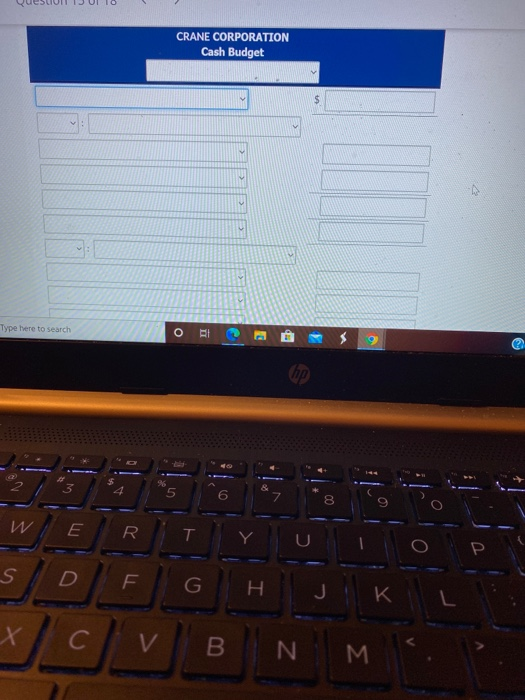 cash balance of $30/600 in its December 31, 2019, balance sheet. Crane's