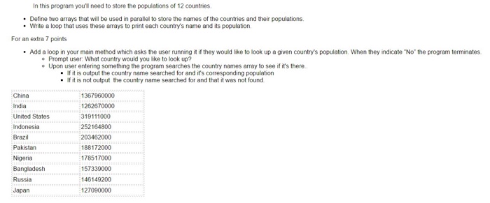  For drjava please In this program you'll need to store the