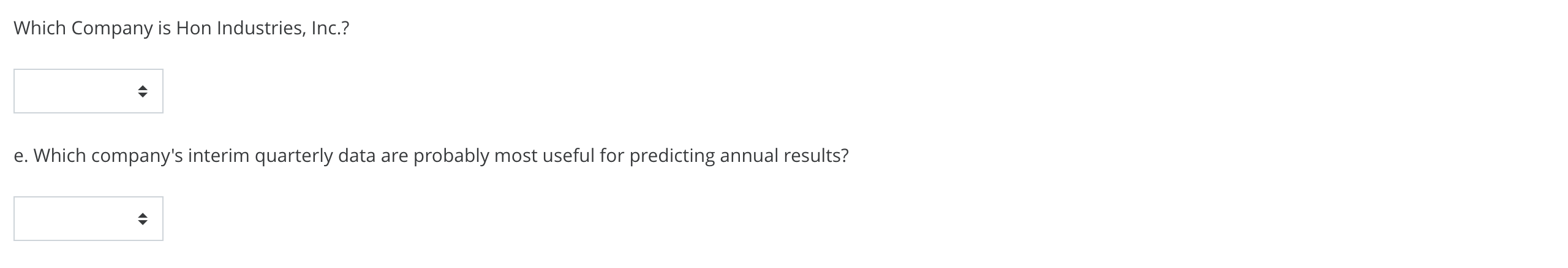 Company A and Company B. One of these companies is Gibson Greetings,