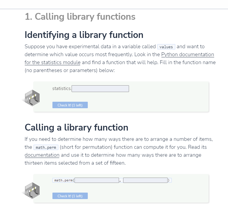  Identifying a library function Suppose you have experimental data in a