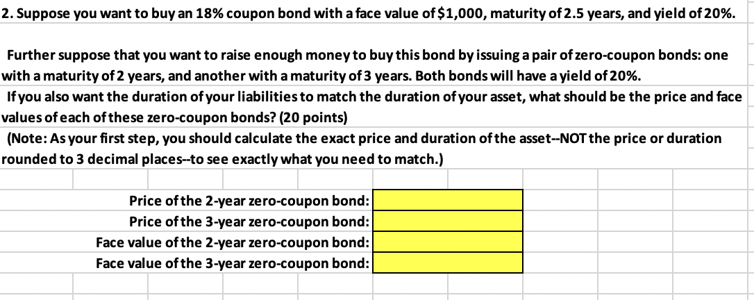 Please explain how to calculate these values 2. Suppose you want to