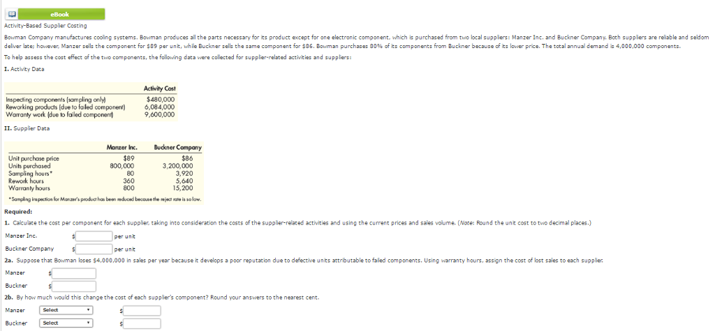 Manzer/ Buckner is one the following: unit cost increase or unit cost