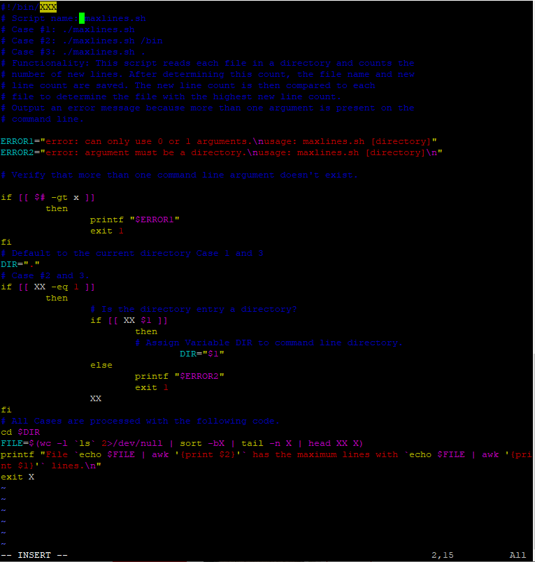has the maximum number of lines (this may be different than the