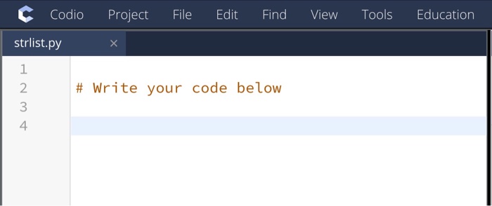 get some assistance 3. 3. Short string list Create your own array