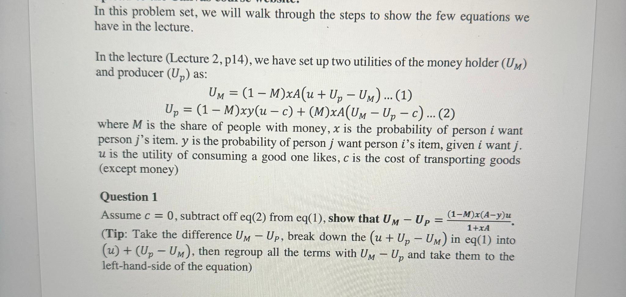  In this problem set, we will walk through the steps to