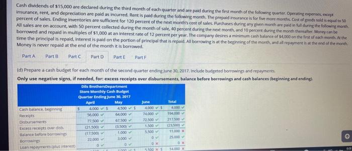 Store prepares budgets quarterly. The following information is available for use in