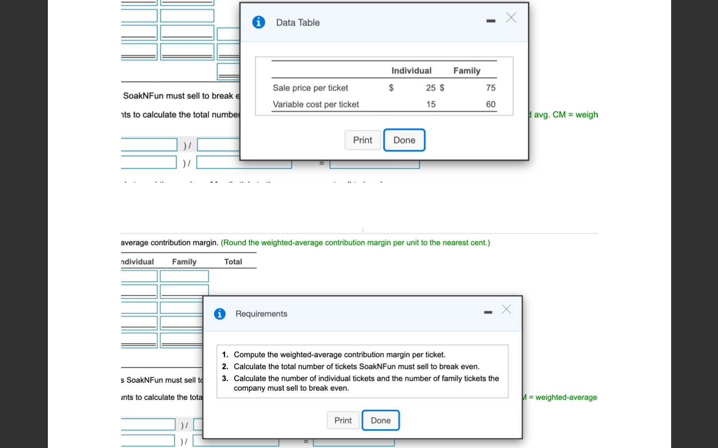 expects to sell one individual ticket for every three family tickets. SoakNFun's