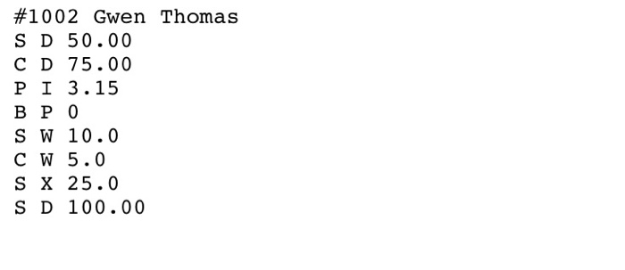 match the given sample outputs It should be: file with the main