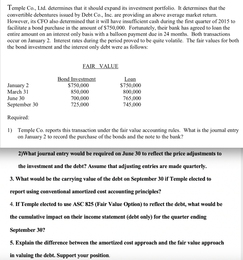  Please Help Temple Co., Ltd. determines that it should expand its