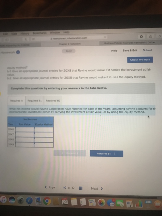 Corporation purchased 40 percent ownership of Valley Industries for $126,800 on January