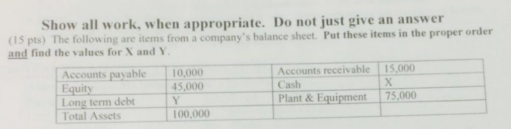  , when appropriate. Do not just give an answer The following