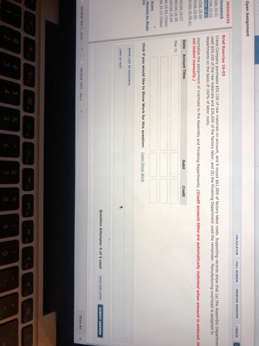  Open Assignment CALCULATOR FULL SCREEN PRINTER VERSION BACK RESOURCES Homework ise