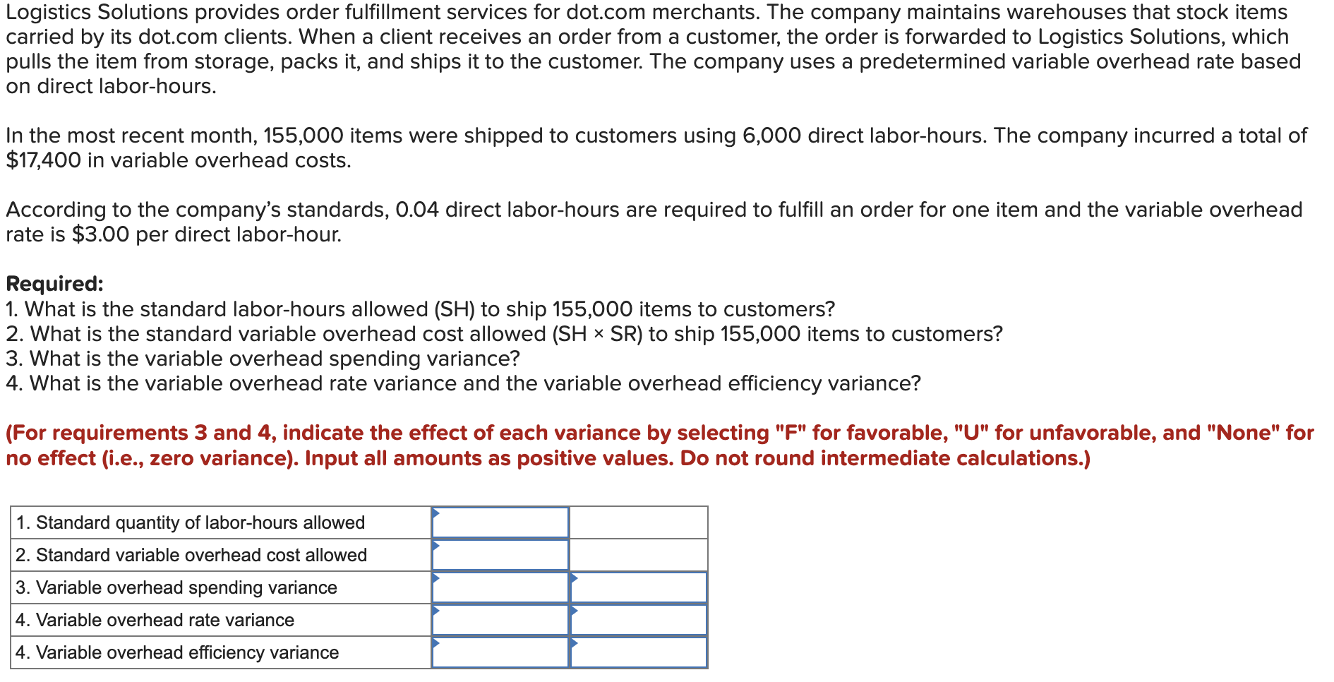 Logistics Solutions provides order fulfillment services for dot.com merchants. The company