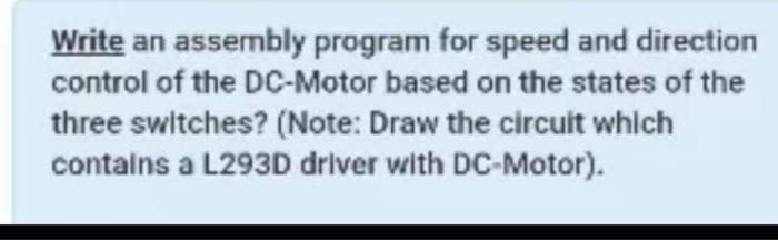  using assemply language only Write an assembly program for speed and