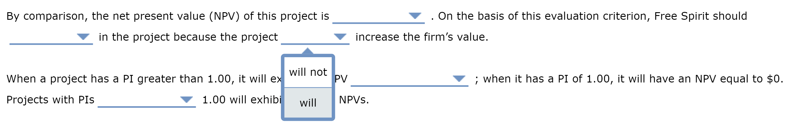 a project over its life (the project's expected benefits) to its net