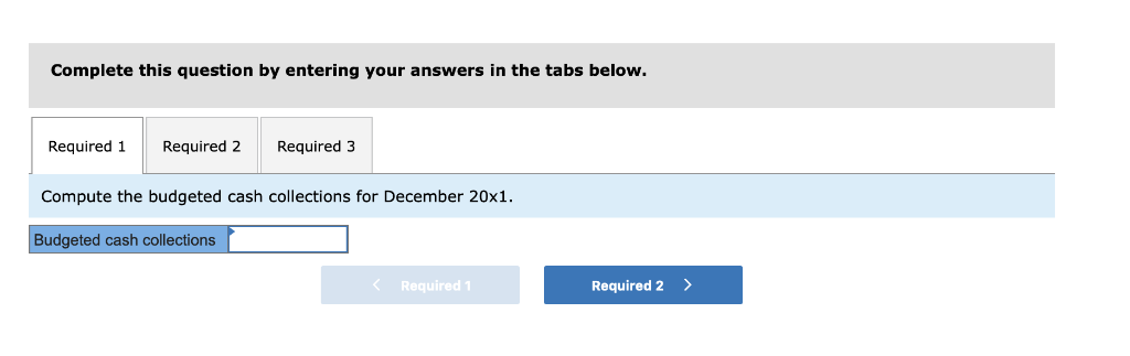 operations follows November 20x1 sales amounted to $420,000. Sales are budgeted at
