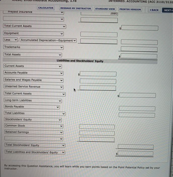 710 Accounts Receivable 2,980 Prepaid Insurance 2,880 Equipment 80,080 Accumulated Depreciation-Equipment $20,600