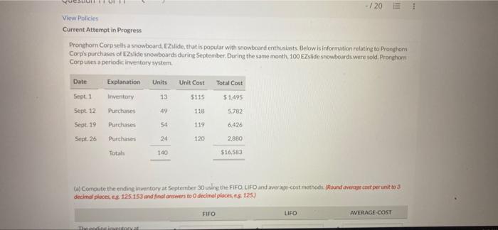  -/20 E 1 View Policies Current Attempt in Progress information relating