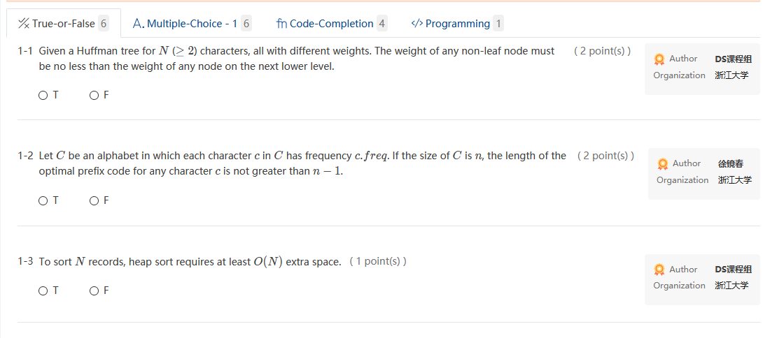 i need all answer. make sure the answer are 100% correct.thanks True-or-False