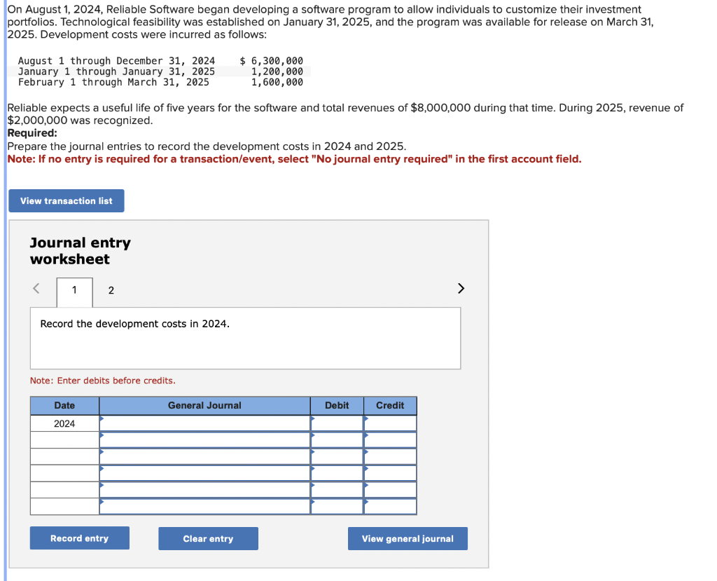  On August 1, 2024, Reliable Software began developing a software program