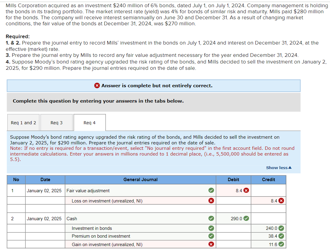  Help with requirement 4, thx. The options are: cash, discount on