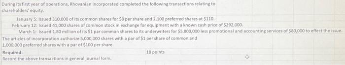 what would i do for March 1? During its first year of