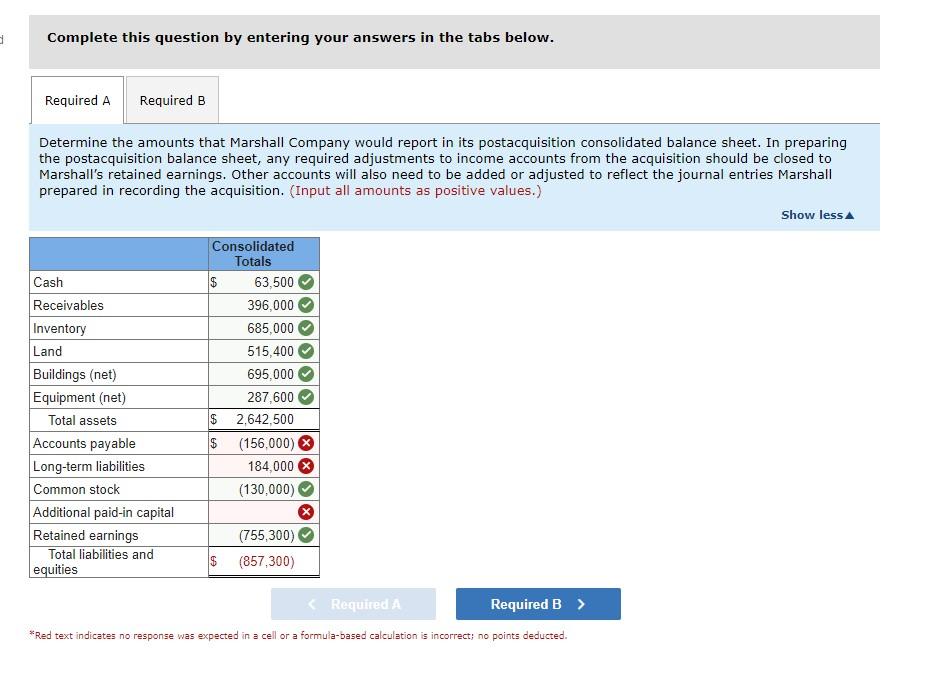 On January 1, 2021, Marshall Company acquired 100 percent of the outstanding