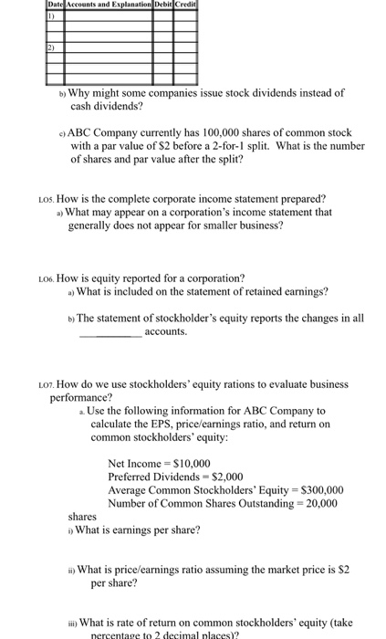 Help on Accounting Study Guide? ate Accounts and Es b) Why might