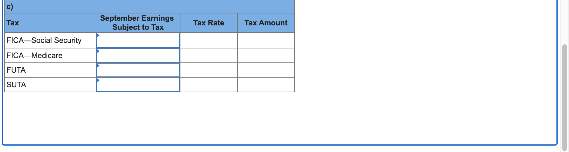 one employee. FICA Social Security taxes are 6.2% of the first $137,700