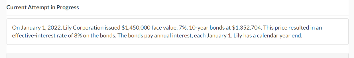 for this bond issue. (Round answers to the nearest whole dollar, e.g.