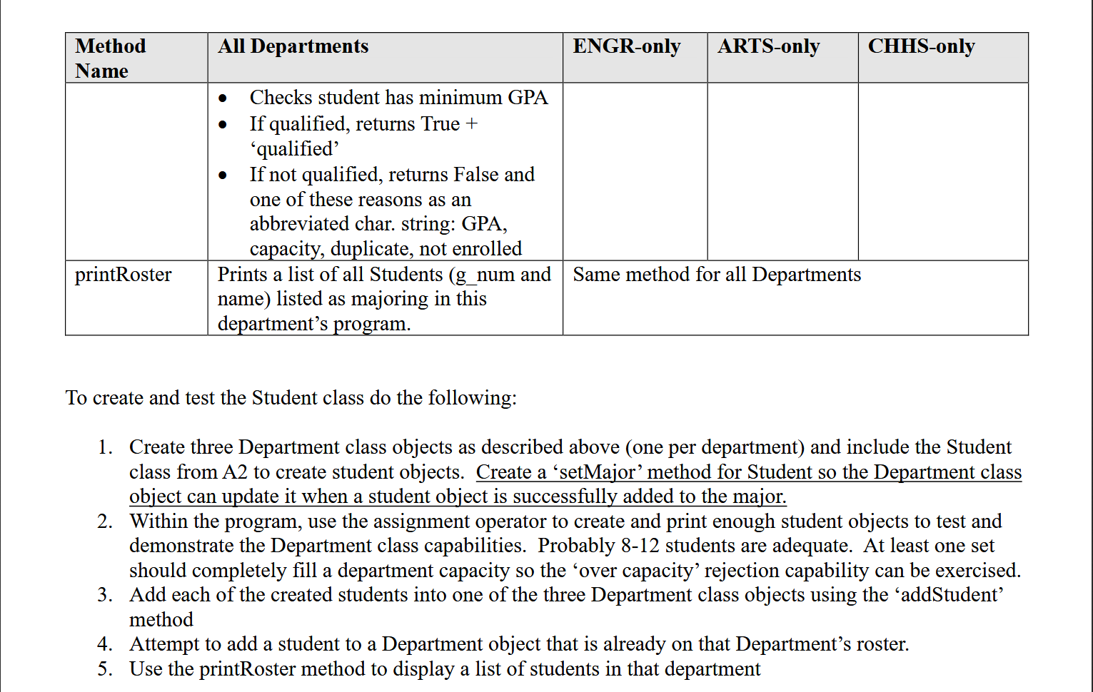 variable to track the number of student object created totalEnrollment=0 # constructor