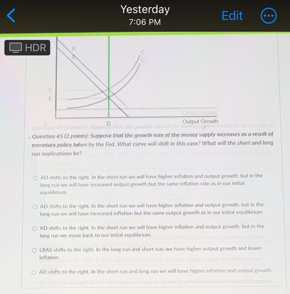 AD shifts to the right. In the short run and long run,