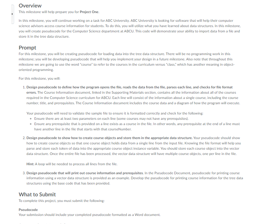  CS 300 Pseudocode Document Function Signatures Below are the function signatures