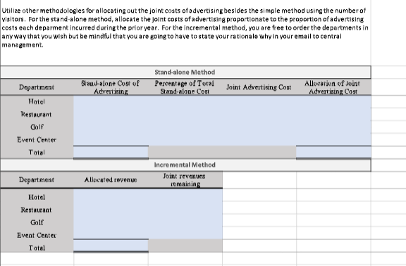 i NEED HELP WITH THAT PLEASE Jtilize other methodologies for allocating
