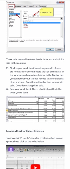 formula (Budget - Actual). We do this because we are trying to