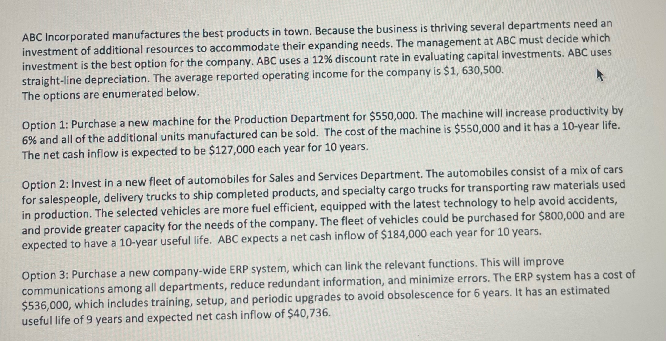  what is options one present value index?! 