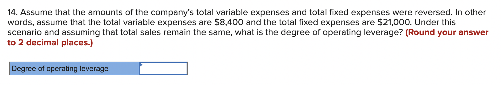 be the net operating income? (Round "Per Unit" calculations to 2 decimal