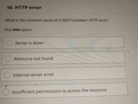  HTTP error What is the common cause of a '403 Forbidder'