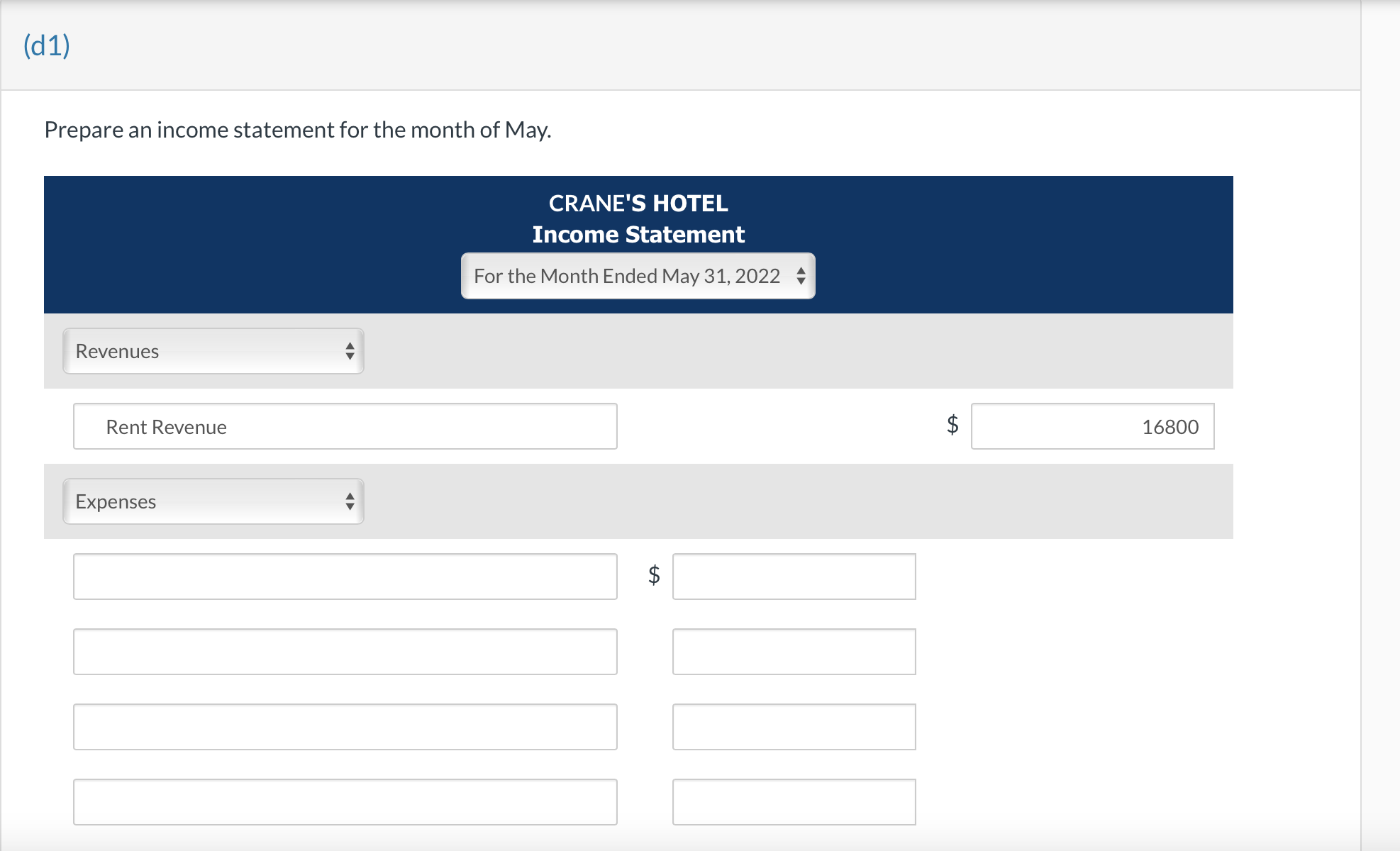 of journal entries posted in the previous part of the question.) Prepare